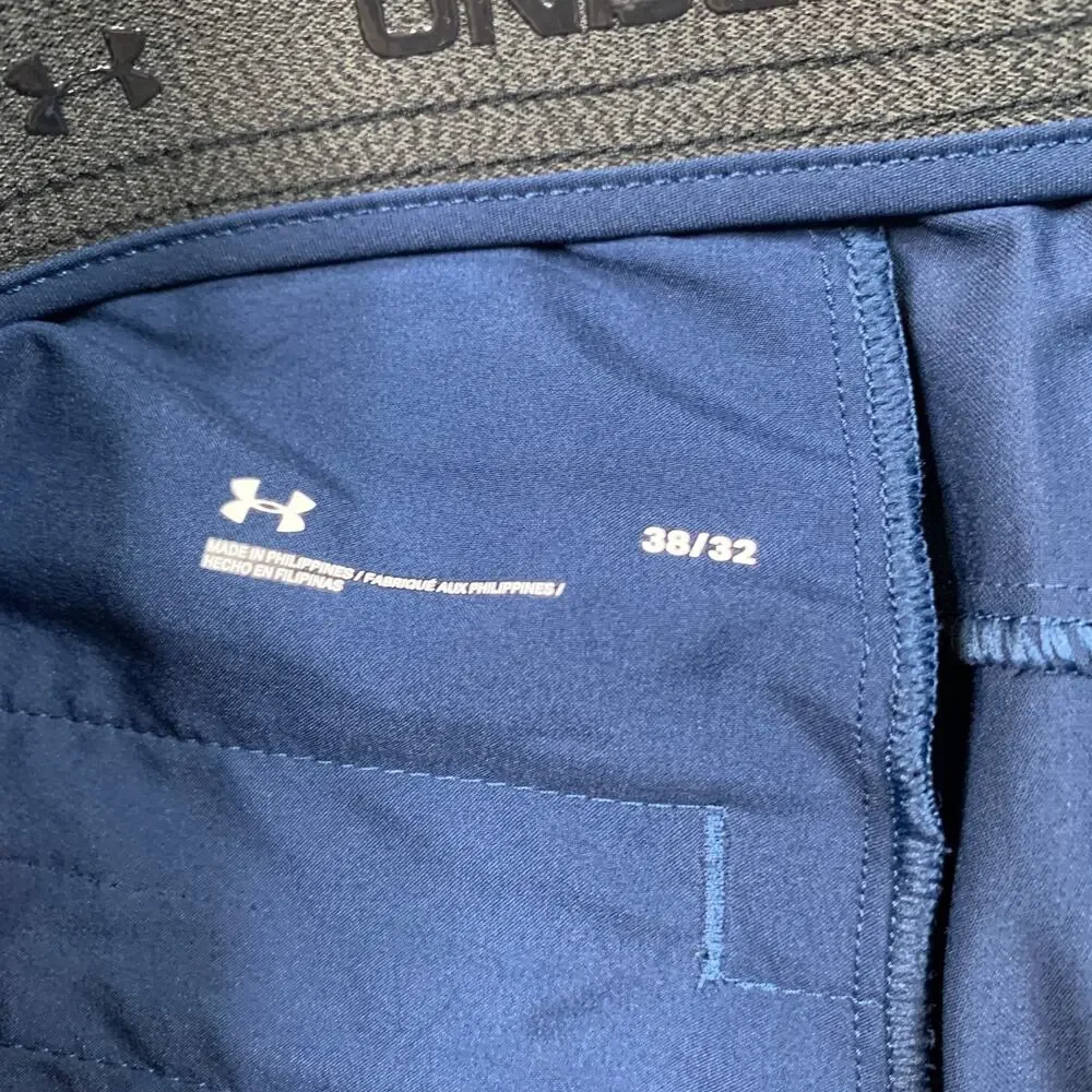 Under Armour Pants Mens 38 Prussian Blue Drive Performance Golf Four Way Stretch